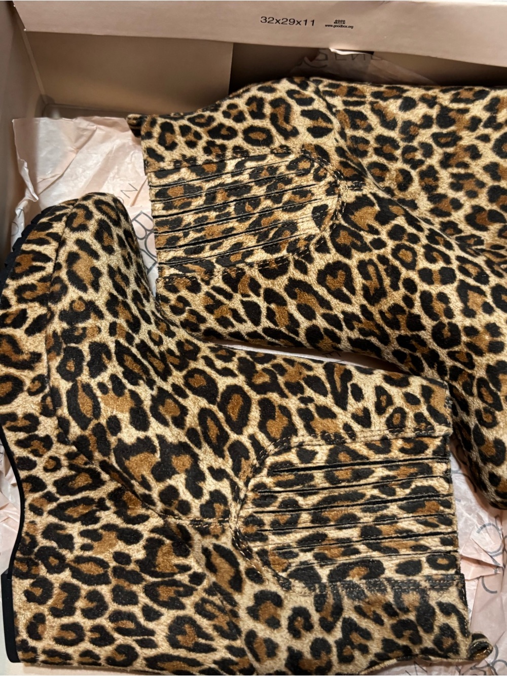 BCBG Leopard-Print Ankle Booties - Brown Black